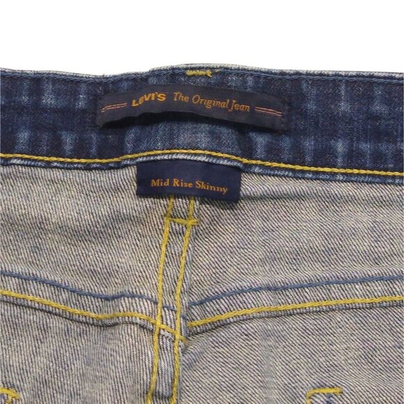 Levi's The Original Jeans Womens 16S/C Mid-Rise Skinny Denim Red Tag Embroidered - Picture 4 of 11